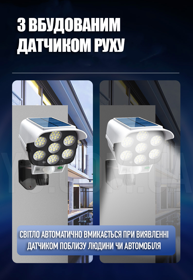 Вуличний ліхтар у вигляді камери на сонячній батареї Solar Sensor Light BL JLP-2178 з датчиком руху Вуличний ліхтар у вигляді камери на сонячній батареї Solar Sensor Light BL JLP-2178 з датчиком руху